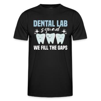 Dental technician Dental technician - Men's Functional T-Shirt - black - Front - AI Model Male 178 dark (178cm)