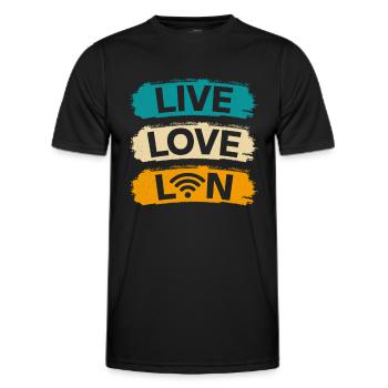 Administrateur réseau Administrateur système Réseau - T-shirt sport Homme - noir - Devant - AI Model Male 178 dark (178cm)