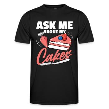 Cake Artist Cake Decorator Decorator B - Men's Functional T-Shirt - black - Front - AI Model Male 178 dark (178cm)