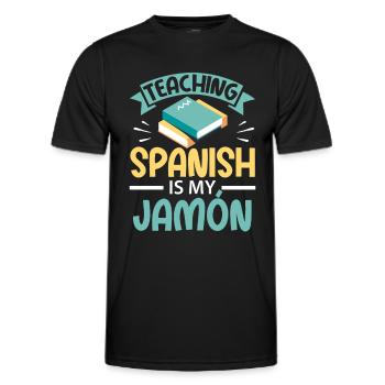 Spanischlehrerin Maestra Bilinguale Lehrerin - Männer Funktions-T-Shirt - Schwarz - Vorne - AI Model Male 178 dark (178cm)