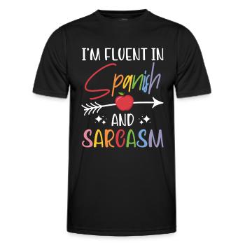 Spanischlehrerin Maestra Bilinguale Lehrerin - Männer Funktions-T-Shirt - Schwarz - Vorne - AI Model Male 178 dark (178cm)