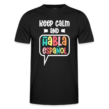 Spanischlehrerin Maestra Bilinguale Lehrerin - Männer Funktions-T-Shirt - Schwarz - Vorne - AI Model Male 178 dark (178cm)