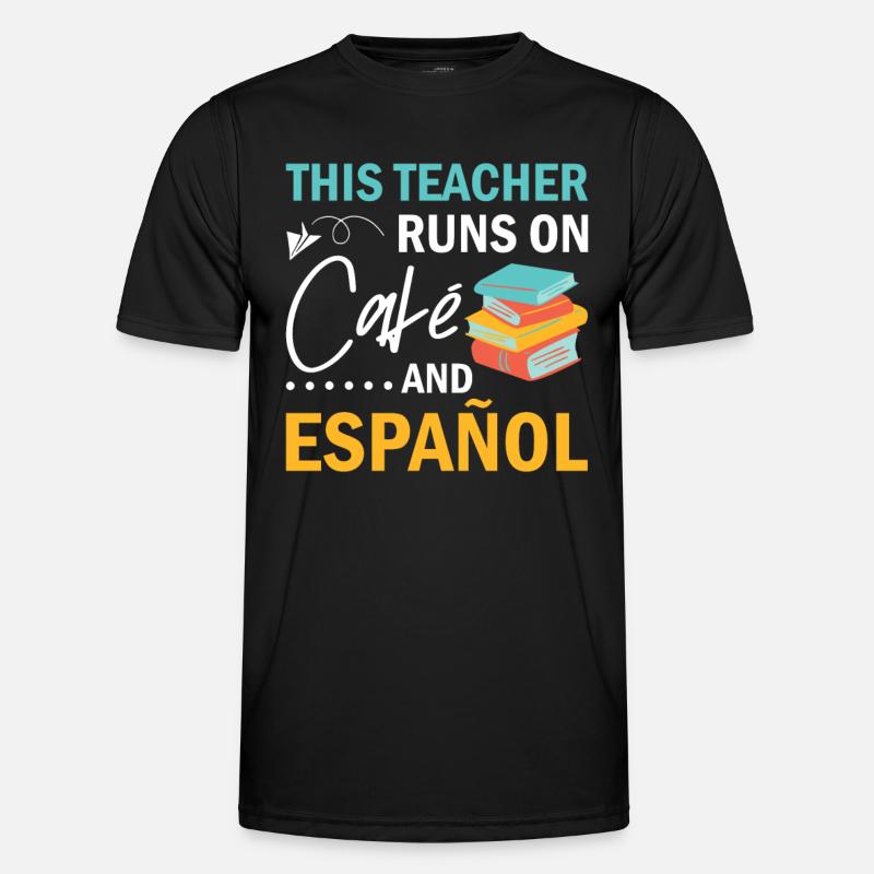 Spanischlehrerin Maestra Bilinguale Lehrerin - Männer Funktions-T-Shirt - Schwarz