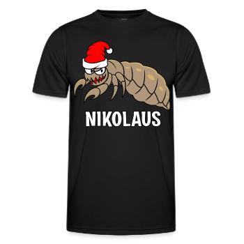 Nikolaus - Männer Funktions-T-Shirt - Schwarz - Vorne - AI Model Male 178 dark (178cm)