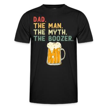 Funny Father Saying - Alcohol Loving Dad - Men's Functional T-Shirt - black - Front - AI Model Male 178 dark (178cm)