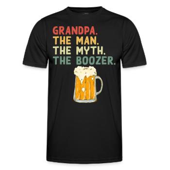Grandfather - The Man, the Legend, the Drinker - Men's Functional T-Shirt - black - Front - AI Model Male 178 dark (178cm)
