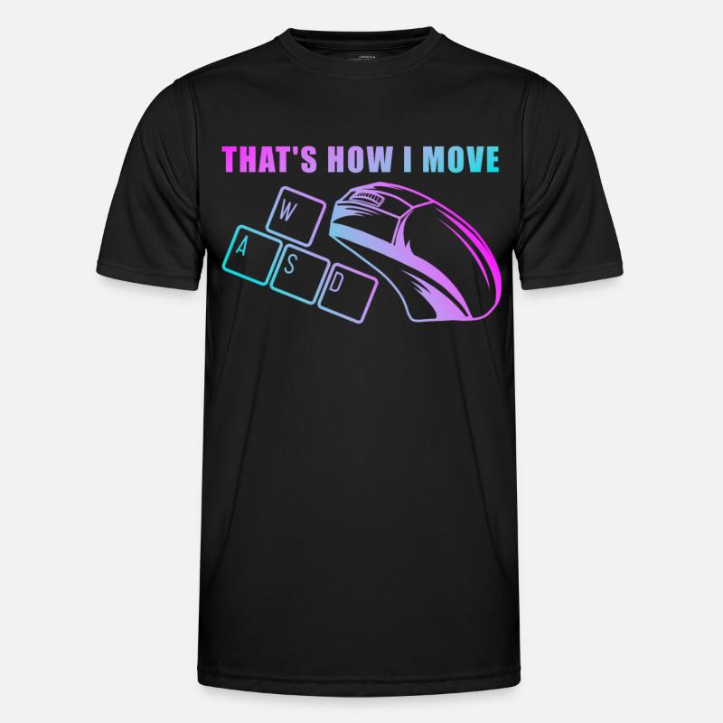 Computer lustiger PC Spruch Thats how i move Männer Funktions-T-Shirt