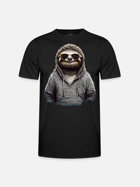 Urban Sloth - Cool Sunglasses Design - Men's Functional T-Shirt - black