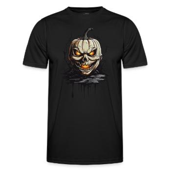 Spooky Monster Pumpkin Halloween Midnight Design - Men's Functional T-Shirt - black - Front - AI Model Male 178 dark (178cm)