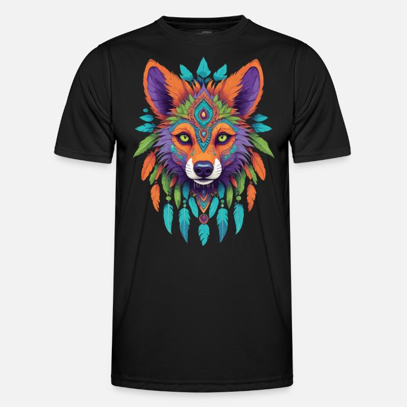Spirit Jackal Mandala Esoteric Art Men's Functional T-Shirt