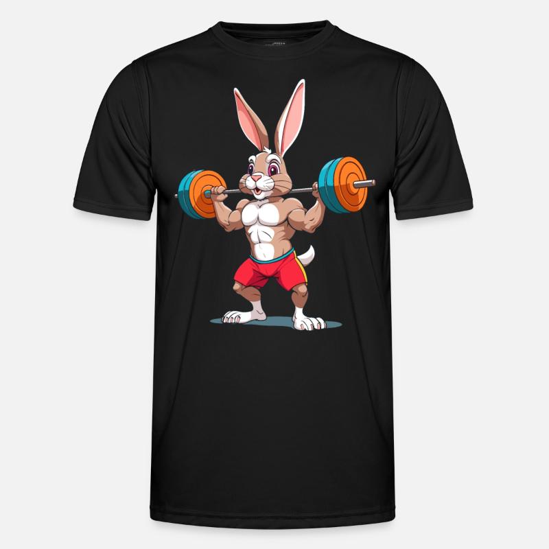 Lustiger Bodybuilder Tier Iknonisches Workout Männer Funktions-T-Shirt