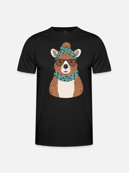 Funny Capymama Capybara Mom - Men's Functional T-Shirt - black