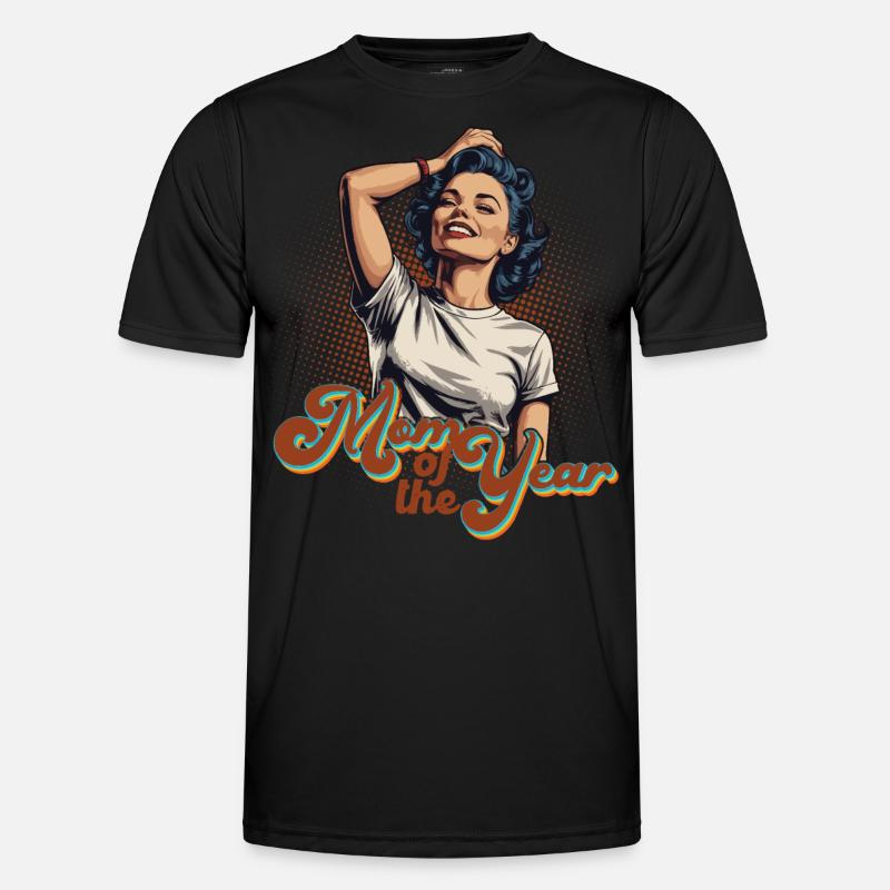 Mutter des Jahres Lustige Mama Muttertag Design Männer Funktions-T-Shirt