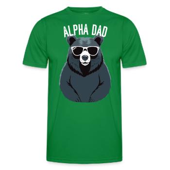 Alpha Dad Lustiger Vater Perfekter Style - Männer Funktions-T-Shirt - Kelly Green - Vorne - AI Model Male 178 dark (178cm)