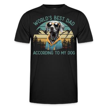 Welt Bester Hundepapa Weimaraner Lustige Hunde - Männer Funktions-T-Shirt - Schwarz - Vorne - AI Model Male 178 dark (178cm)