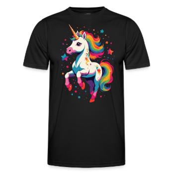 Einhorn Liebhaber Design Lustige Einhörner - Männer Funktions-T-Shirt - Schwarz - Vorne - AI Model Male 178 dark (178cm)