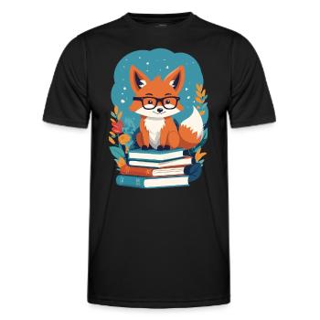 Mignon Amoureux des Livres Drôle Rat de Bibliothèque - T-shirt sport Homme - noir - Devant - AI Model Male 178 dark (178cm)