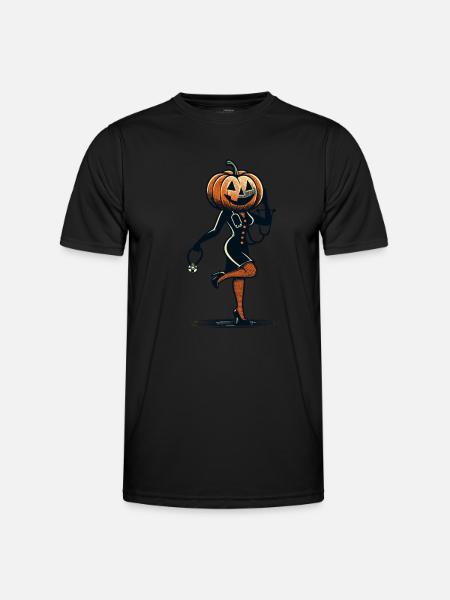Funny pumpkin nurse geriatric nurse - Men's Functional T-Shirt - black