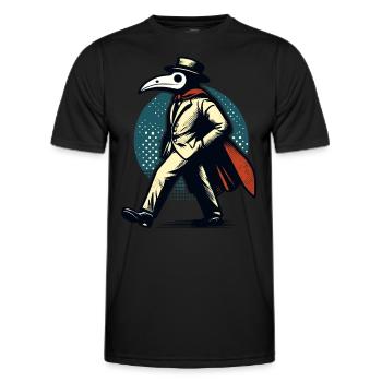 Halloween Costume Decoration Spooky Party Design - Men's Functional T-Shirt - black - Front - AI Model Male 178 dark (178cm)