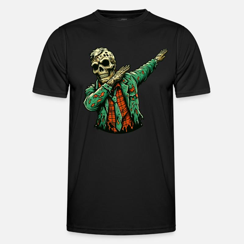 Dabbender Zombie Lustiges Dabbing Design - Männer Funktions-T-Shirt - Schwarz