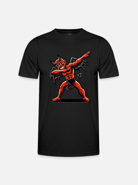 unDabbing Devil Funny Dabbing Design - Men's Functional T-Shirt - black