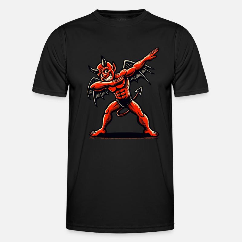 unDabbing Devil Funny Dabbing Design - Men's Functional T-Shirt - black