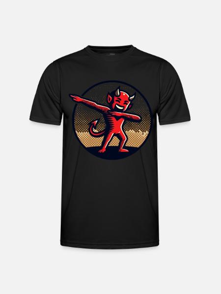 Dabbing Devil Funny Dabbing Design - Men's Functional T-Shirt - black