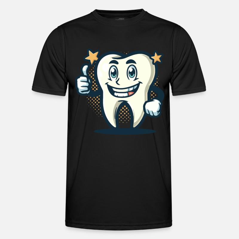 Tooth Costume Funny Teeth Design - Men's Functional T-Shirt - black
