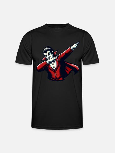 Dabbing Vampire Funny Dabbing Design - Men's Functional T-Shirt - black