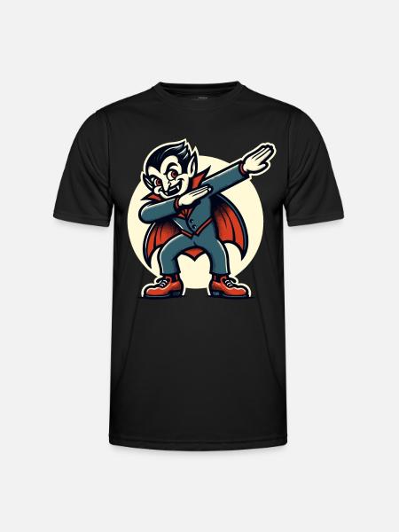 Dabbing Vampire Funny Dabbing Design - Men's Functional T-Shirt - black