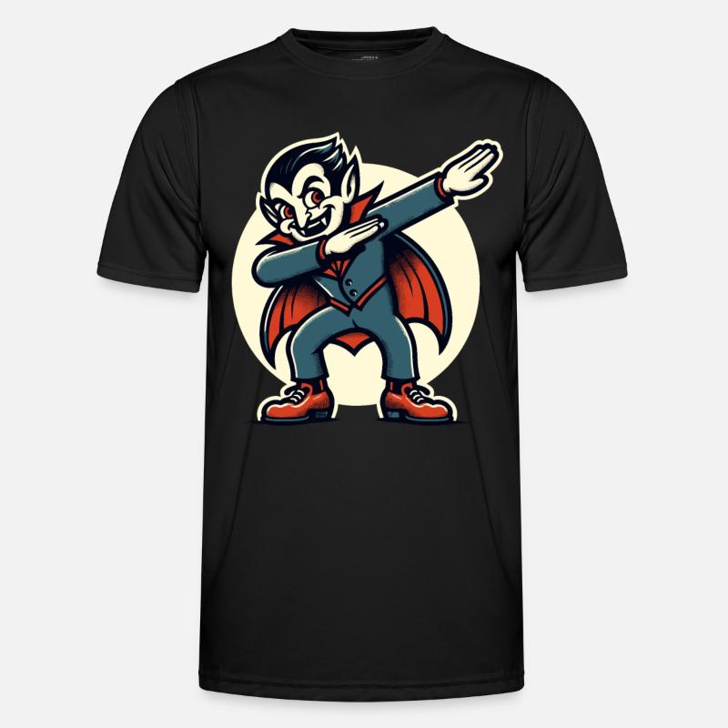 Dabbing Vampire Funny Dabbing Design - Men's Functional T-Shirt - black