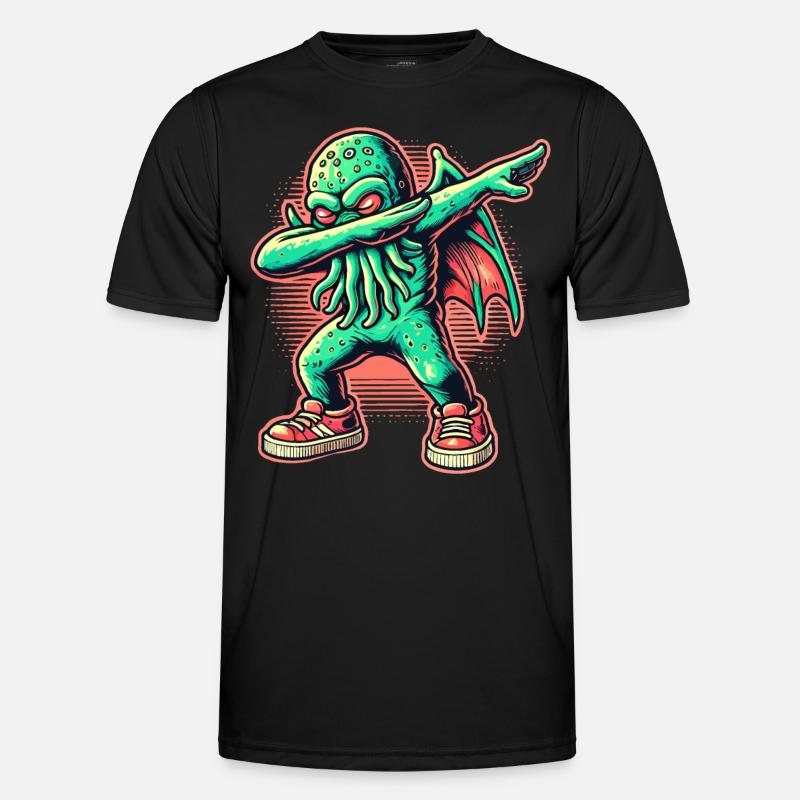 Lustiger Dabbender Cthulhu Dabbing Design - Männer Funktions-T-Shirt - Schwarz
