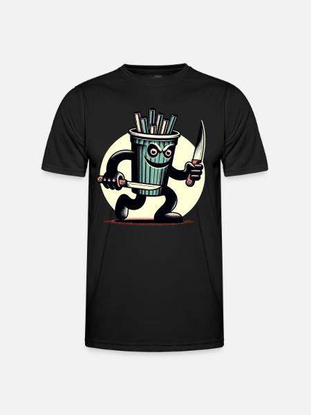 Scary Psycho Drinking Cup Drinks - Men's Functional T-Shirt - black