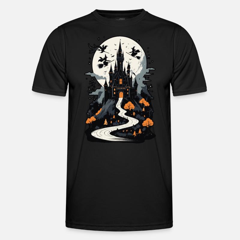 Spooky Haunted Castle Magical Haunted Castle Men's Functional T-Shirt