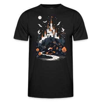 Spooky Haunted Castle Magical Haunted Castle - Men's Functional T-Shirt - black - Front - AI Model Male 178 dark (178cm)