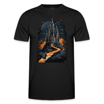 Spooky Haunted Castle Magical Haunted Castle - Men's Functional T-Shirt - black - Front - AI Model Male 178 dark (178cm)