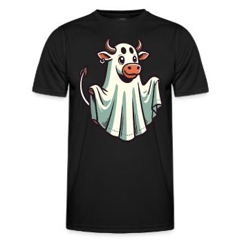 Idée de costume de drap de drap fantôme de vache drôle - T-shirt sport Homme - noir - Devant - AI Model Male 178 dark (178cm)