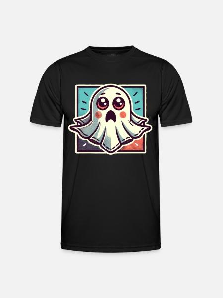 Scared Ghost Funny Ghost Design - Men's Functional T-Shirt - black