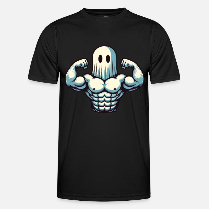 Bodybuilding Ghost Funny Gym Ghost - Men's Functional T-Shirt - black