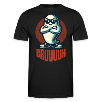 Scary Halloween Ghost Broth - Men's Functional T-Shirt - black - Front - AI Model Male 178 dark (178cm)