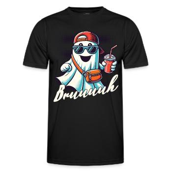 Scary Halloween Ghost Broth - Men's Functional T-Shirt - black - Front - AI Model Male 178 dark (178cm)