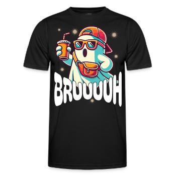 Scary Halloween Ghost Broth - Men's Functional T-Shirt - black - Front - AI Model Male 178 dark (178cm)
