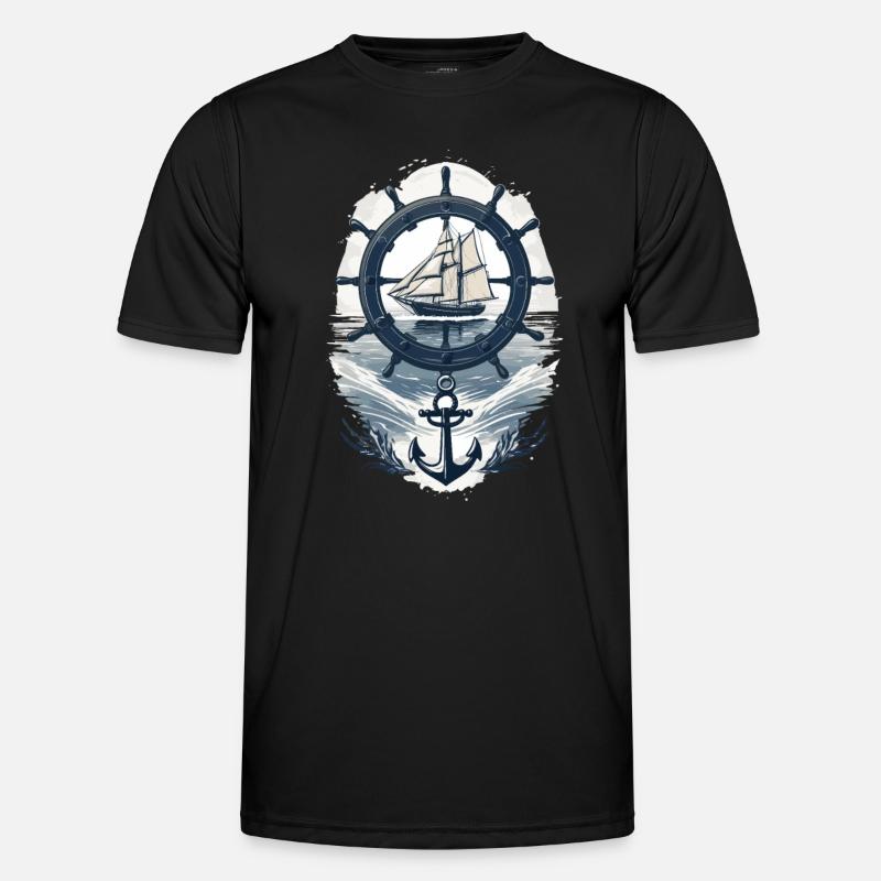 Maritime Adventure Sailing Ship - Men's Functional T-Shirt - black