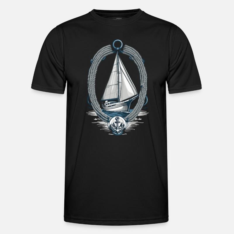 Sailing Adventure Maritime Elegance - Men's Functional T-Shirt - black