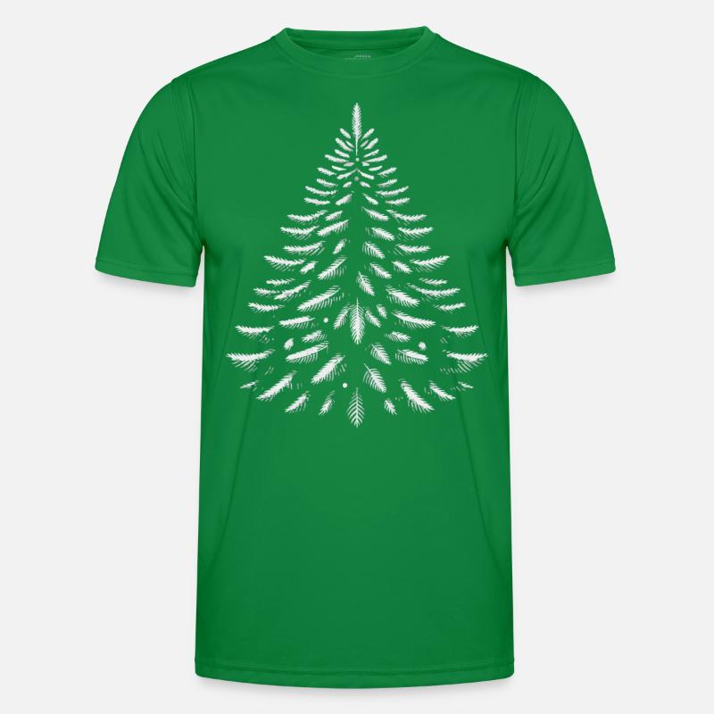 Schlichte Weihnachtsbaum Silhouette Männer Funktions-T-Shirt