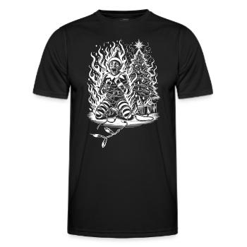 Listiger Sarkasmus Weihnachts-Horror - Männer Funktions-T-Shirt - Schwarz - Vorne - AI Model Male 178 dark (178cm)