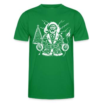 Funny Santa Claus Sarcasm Chaos - Men's Functional T-Shirt - kelly green - Front - AI Model Male 178 dark (178cm)