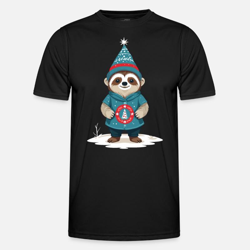 Cozy Sloth Gnome Gnome Gnome - Men's Functional T-Shirt - black