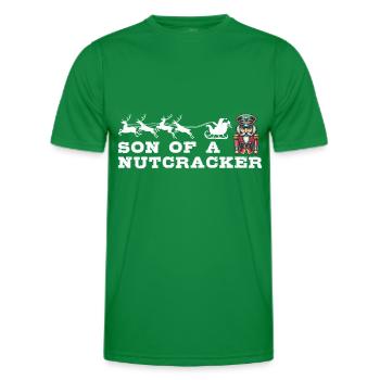 Weihnachtlicher Nussknacker Spaß - Männer Funktions-T-Shirt - Kelly Green - Vorne - AI Model Male 178 dark (178cm)
