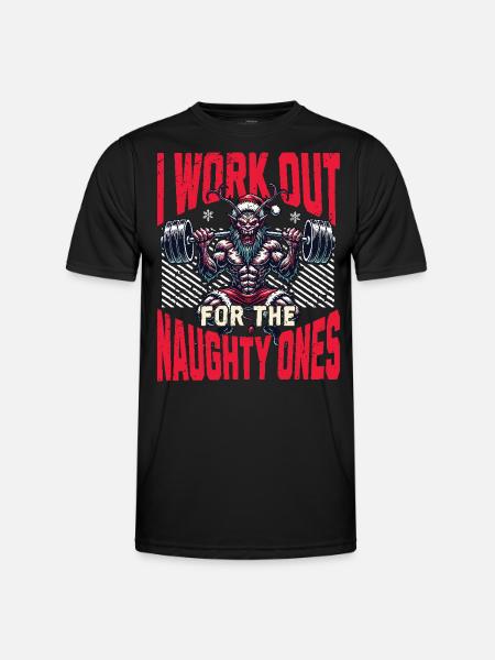 Krampus s’entraîne pour les effrontés - T-shirt sport Homme - noir